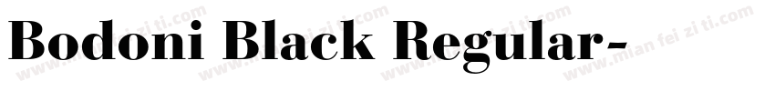 Bodoni Black Regular字体转换